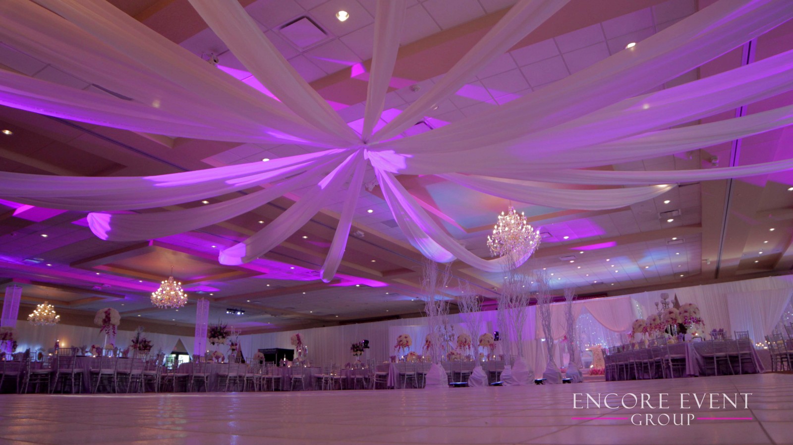 Star Ceiling Wedding Drapery Crystal Gardens Southgate MI Michigan