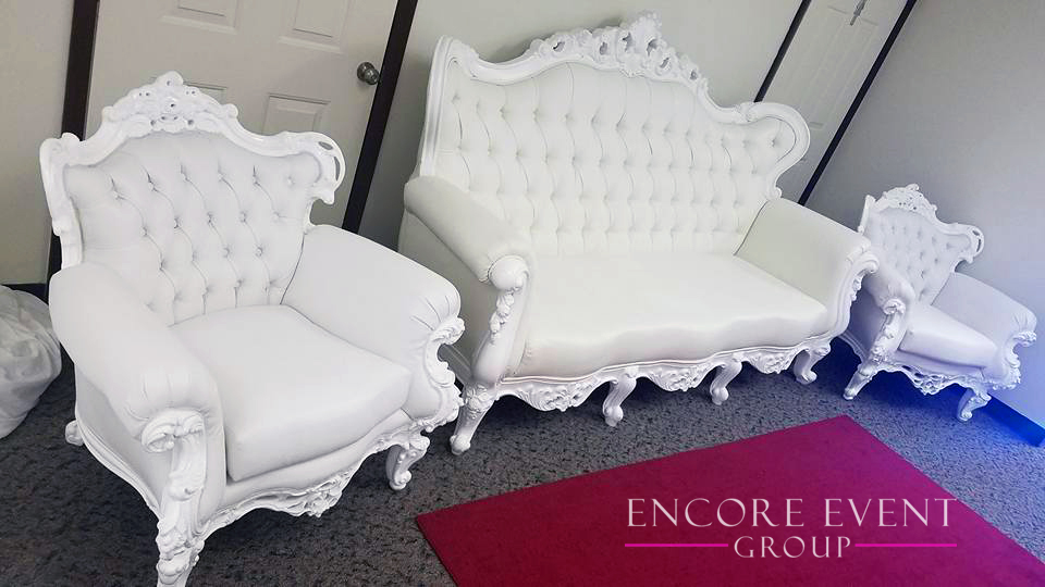 Michigan White Lounge Furniture Rentals Couches Thrones