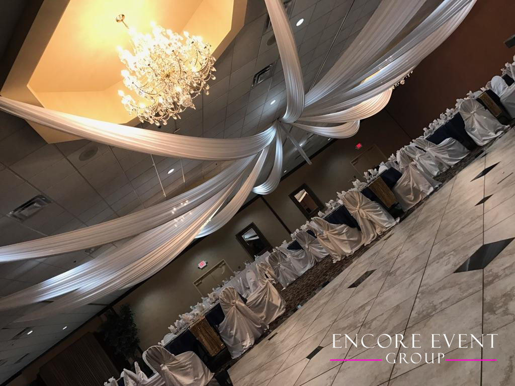 Crystal Gardens Howell Wedding Ceiling Drapes Michigan Wedding