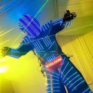 LED dancing robots that interact with guests and light up events LED dancing robots that interact with guests and light up events