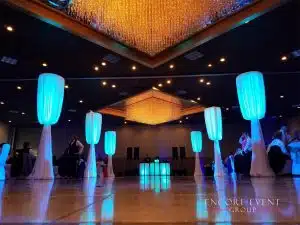 Book Louisville wedding with DJ & bishop column draping Book Louisville wedding with DJ & bishop column draping
