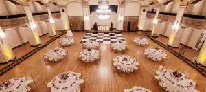 black white floor setup kentuckiana ballroom min scaled black white floor setup kentuckiana ballroom min scaled
