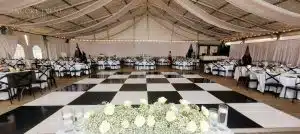 black white floor under wedding tent min scaled black white floor under wedding tent min scaled