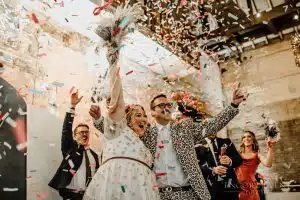 bride groom grand entrance confetti min scaled bride groom grand entrance confetti min scaled