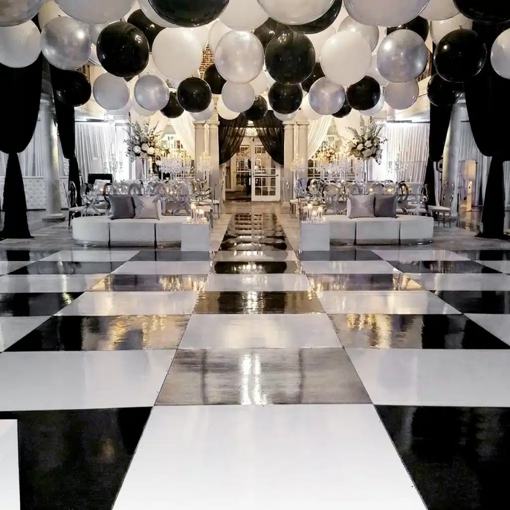Classic black and white dance floors that bring timeless style Classic black and white dance floors that bring timeless style