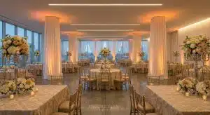 cover columns with draping at clarksville wedding min scaled cover columns with draping at clarksville wedding min scaled