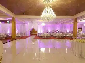 dance floor setup with wall tunnel draping min dance floor setup with wall tunnel draping min