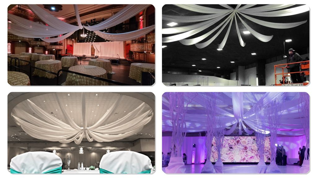 Starburst ceiling draping for Kentucky & Indiana events Starburst ceiling draping for Kentucky & Indiana events