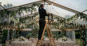 string_lights_setup_before_southern_indiana_wedding