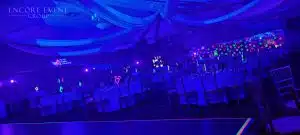uv glow party with ceiling draping min scaled uv glow party with ceiling draping min scaled