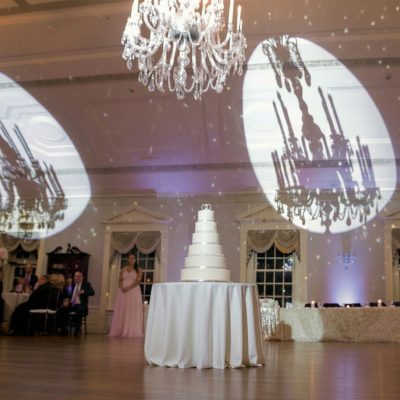 Moving head lights spotlight cake cutting and chandeliers