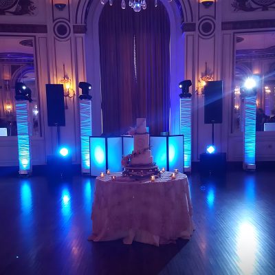 Package features 6hr DJ, 20 uplights, City of Lights & Kicking Sound