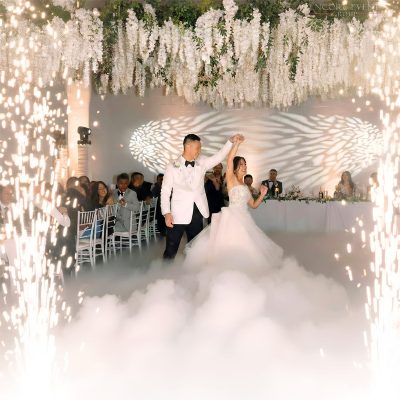 Grand entrance cloud effects that spotlight the couple and wow guests