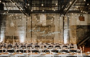 wedding gobo in industrial warehouse 1 scaled