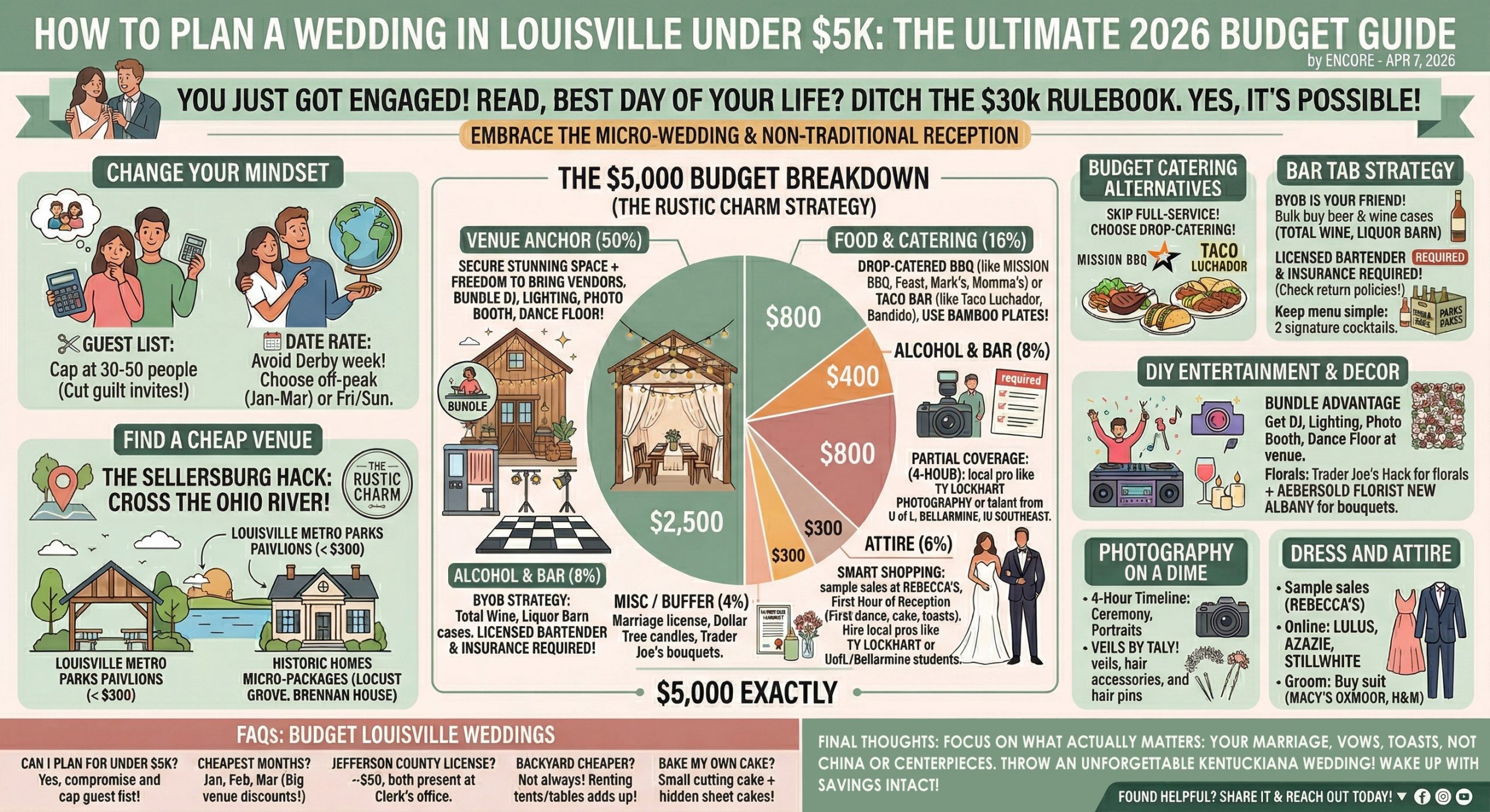 Louisville wedding under 5k infographic Louisville wedding under 5k infographic